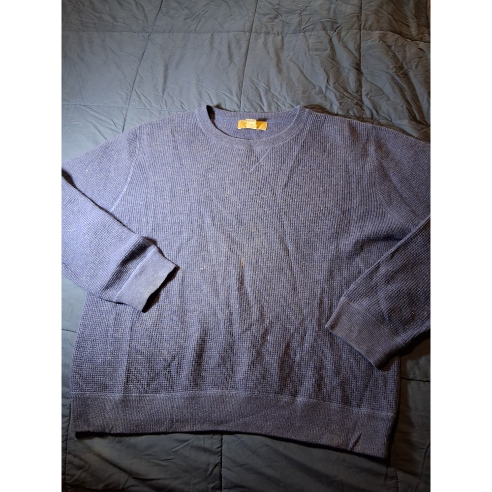 Ply Cashmere Sweater Mens XL‎ Blue Cashmere Crewneck Pullover